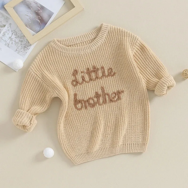 Little Brother Knit Embroidered Sweater