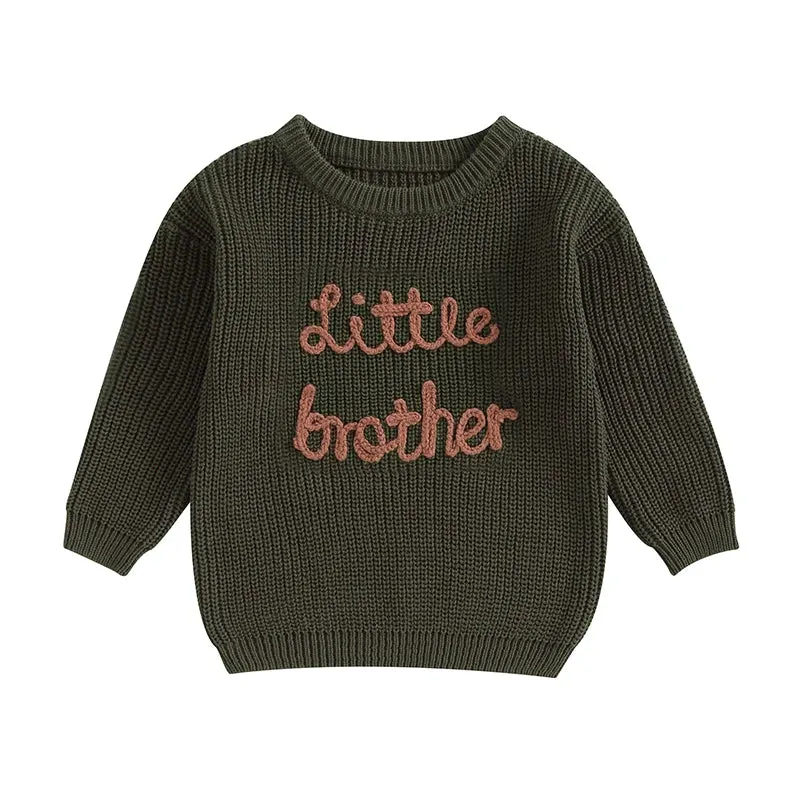 Little Brother Knit Embroidered Sweater