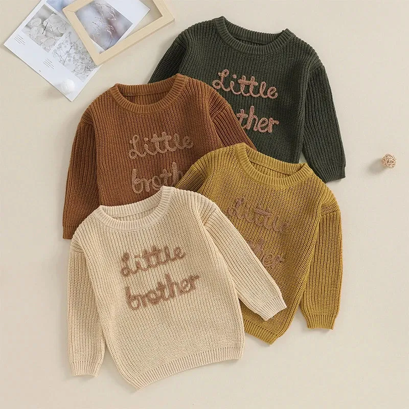 Little Brother Knit Embroidered Sweater