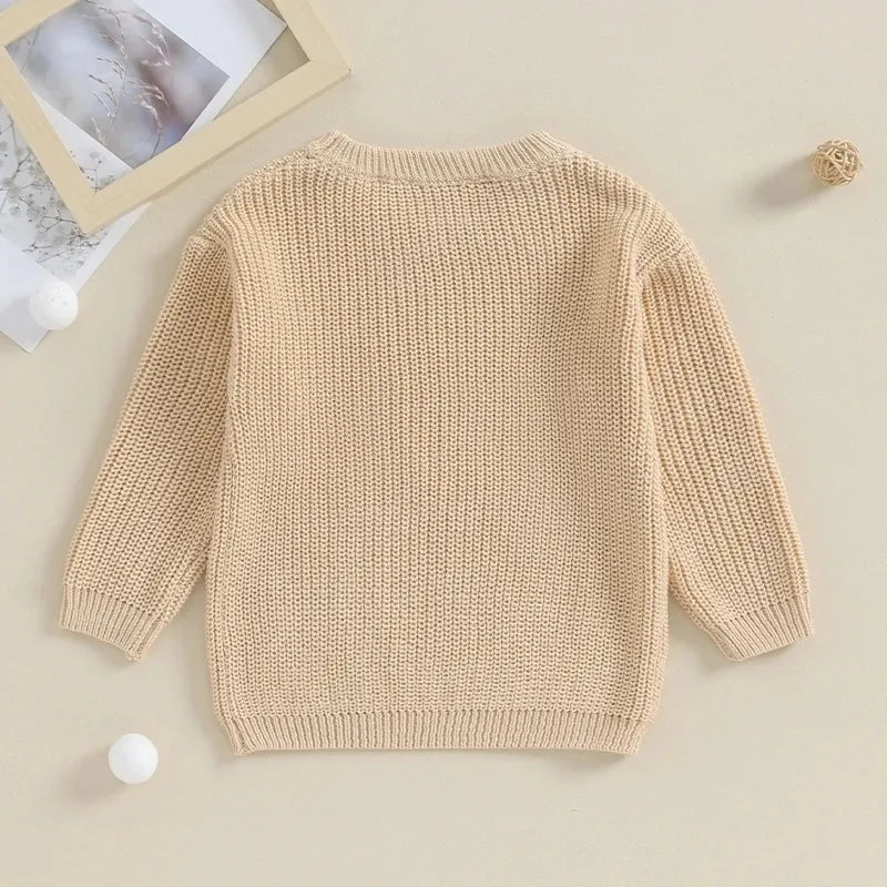 Little Brother Knit Embroidered Sweater