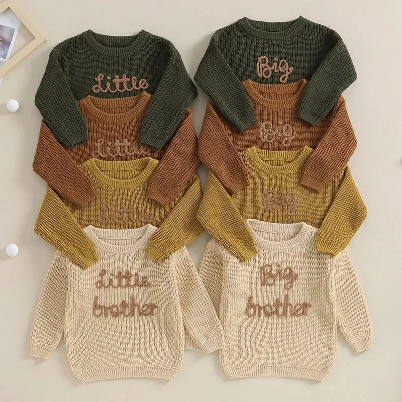 Little Brother Knit Embroidered Sweater