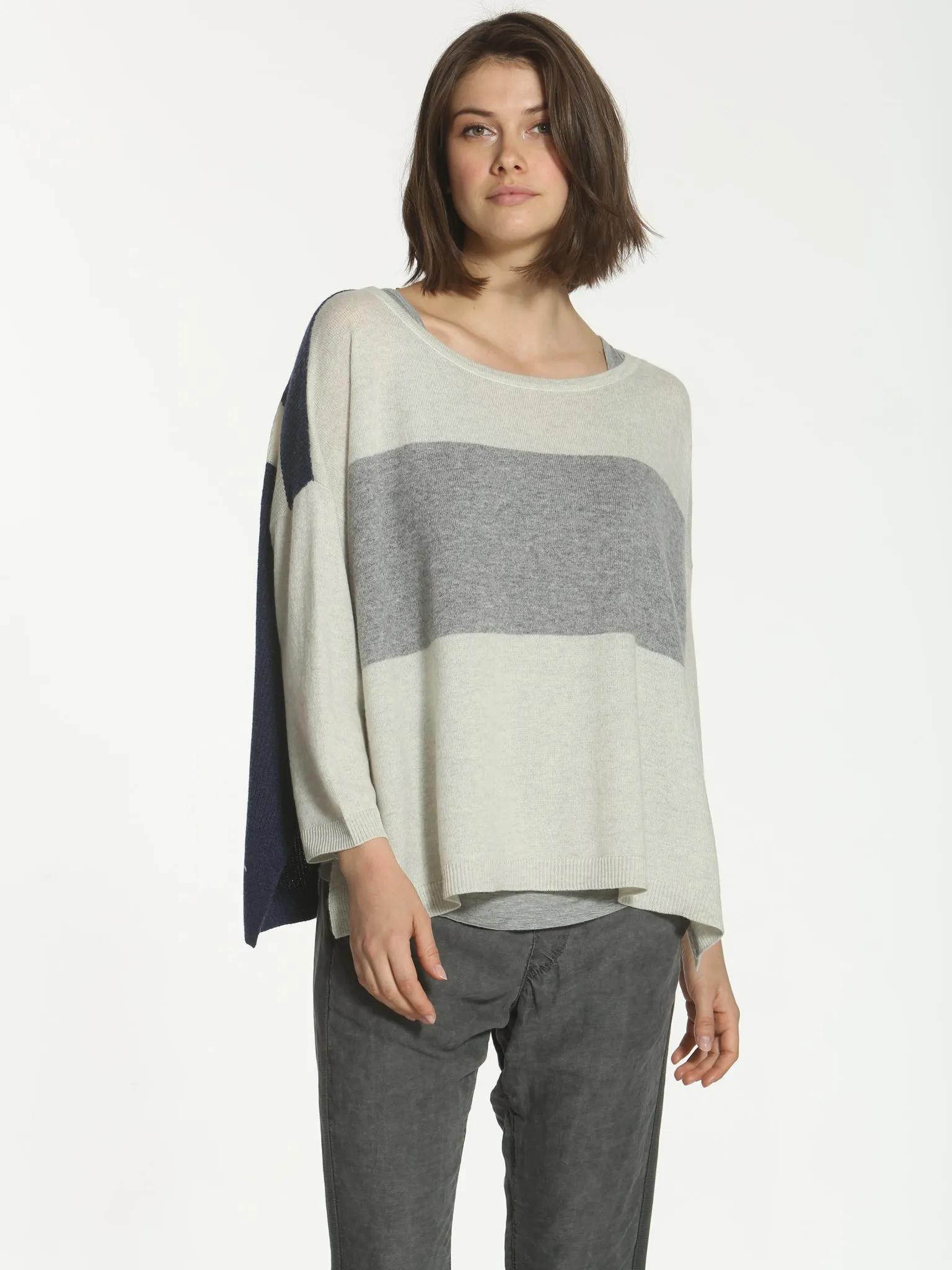 Luxe Blocked Scoop - Ash