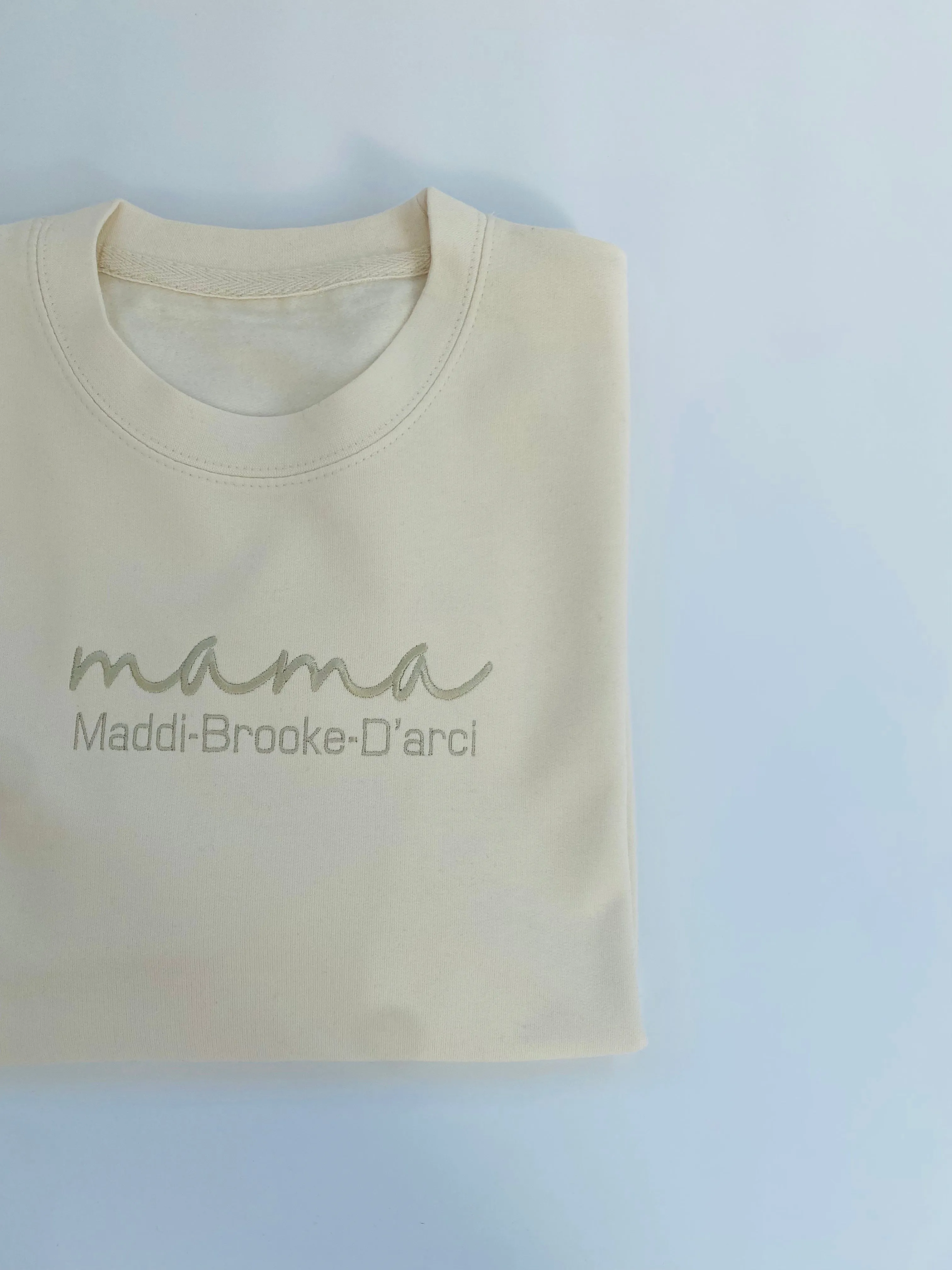 Mama Embroidered Children Name Sweater