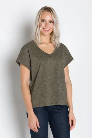 Marigold | Women's V-Neck Grindle Jersey Top