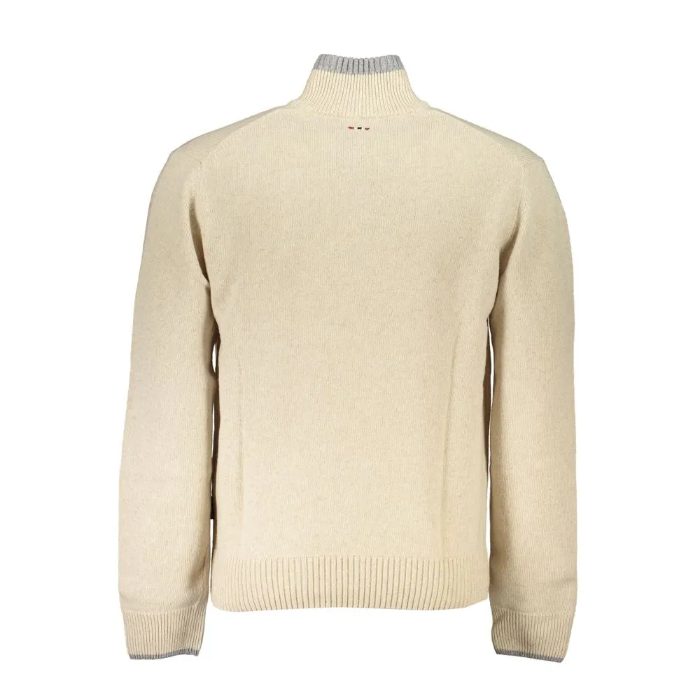 Napapijri Beige Fabric Men Sweater