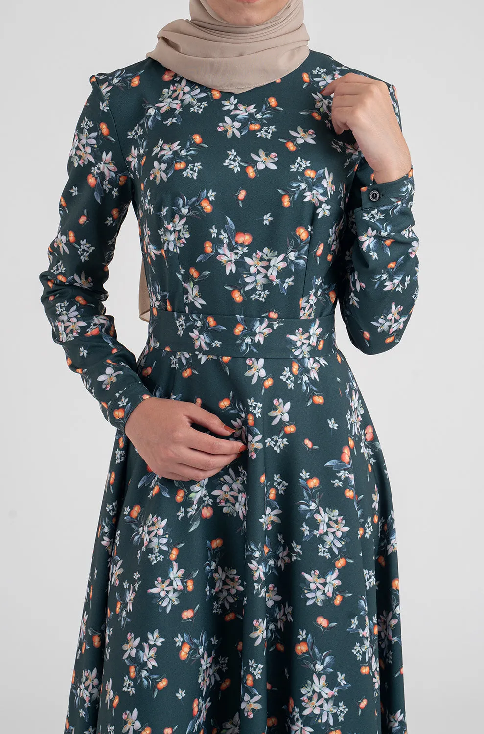 Natasha floral Dress-Hijab Fashion style