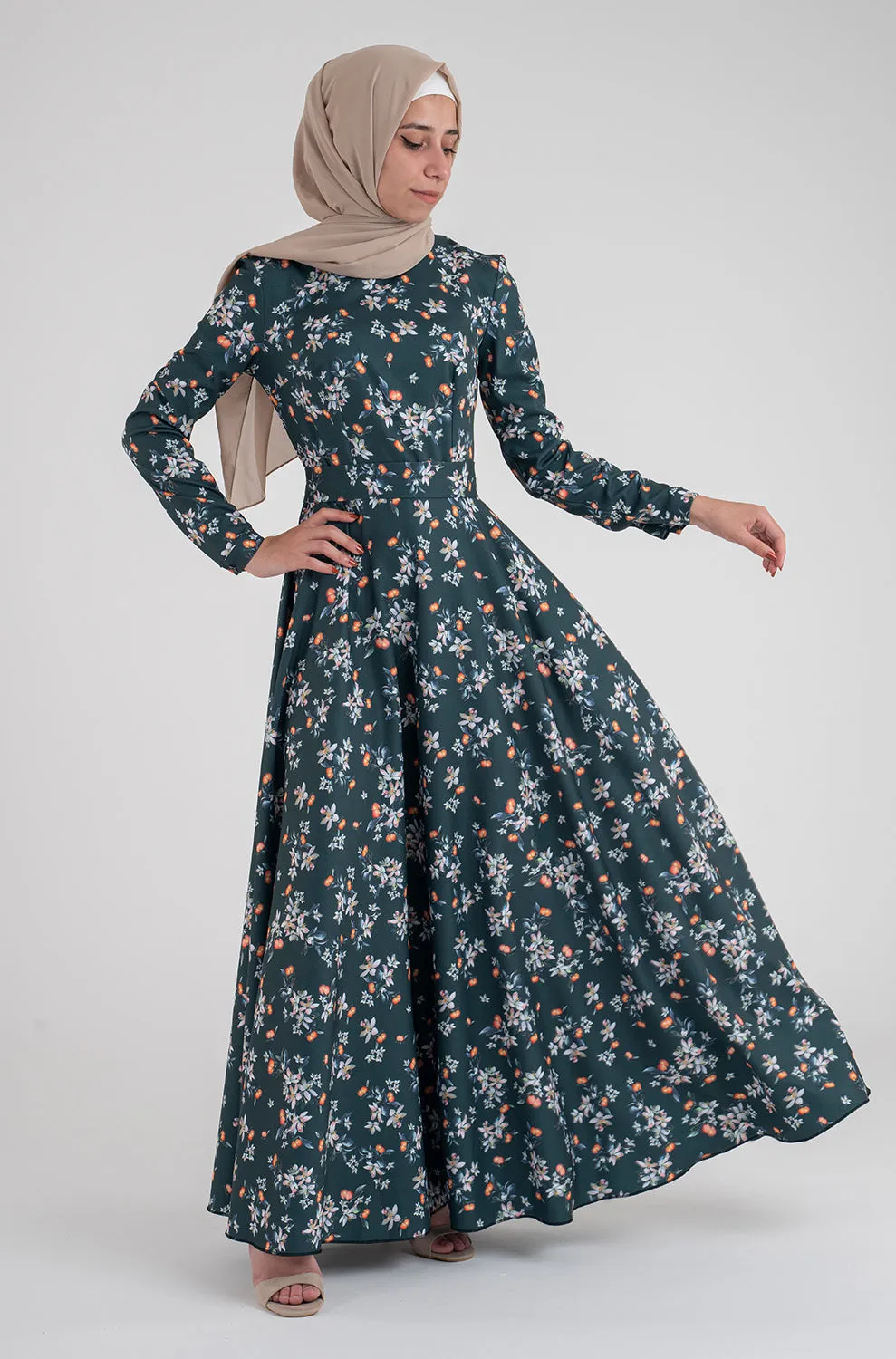 Natasha floral Dress-Hijab Fashion style