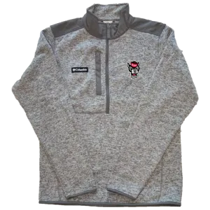 NC State Wolfpack Columbia City Grey Sweater Weather Half Zip Fleece Jacket