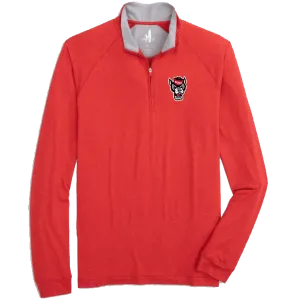 NC State Wolfpack johnnie-O Red Freeborne Wolfhead 1/4 Zip Pullover