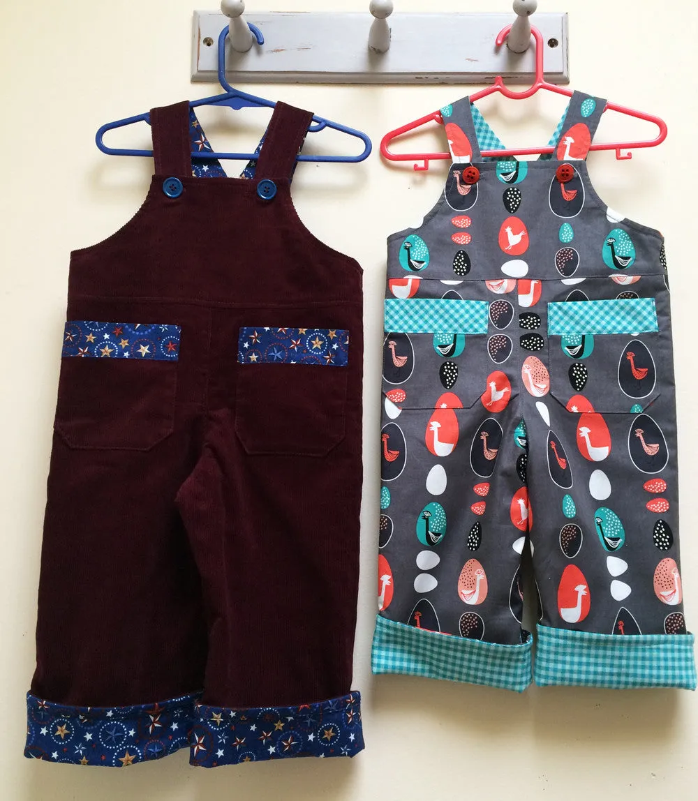 Overalls/Shortalls pdf sewing pattern OLLIE OVERALLS Sizes to fit 3 months to 4 years