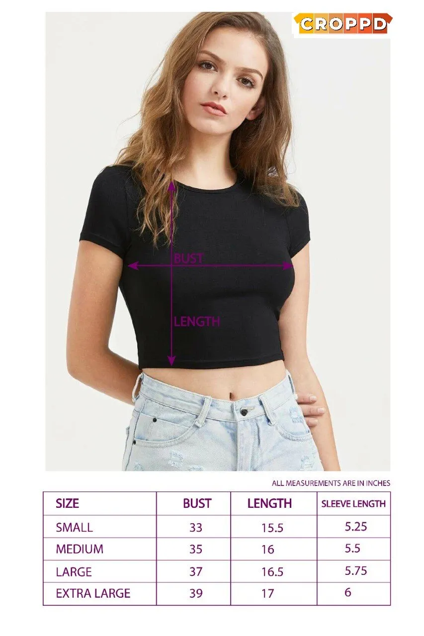 Peeping Cat Graphic Printed Black Crop Top