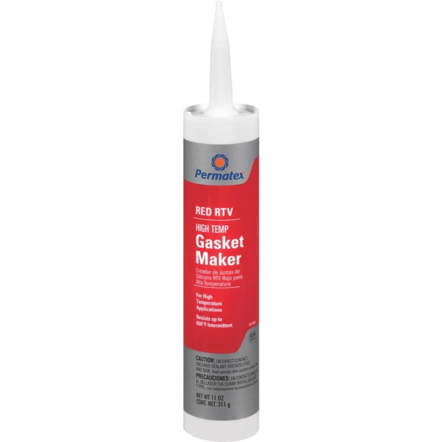 Permatex 11 Oz. High-Temp Red RTV Silicone Gasket Maker