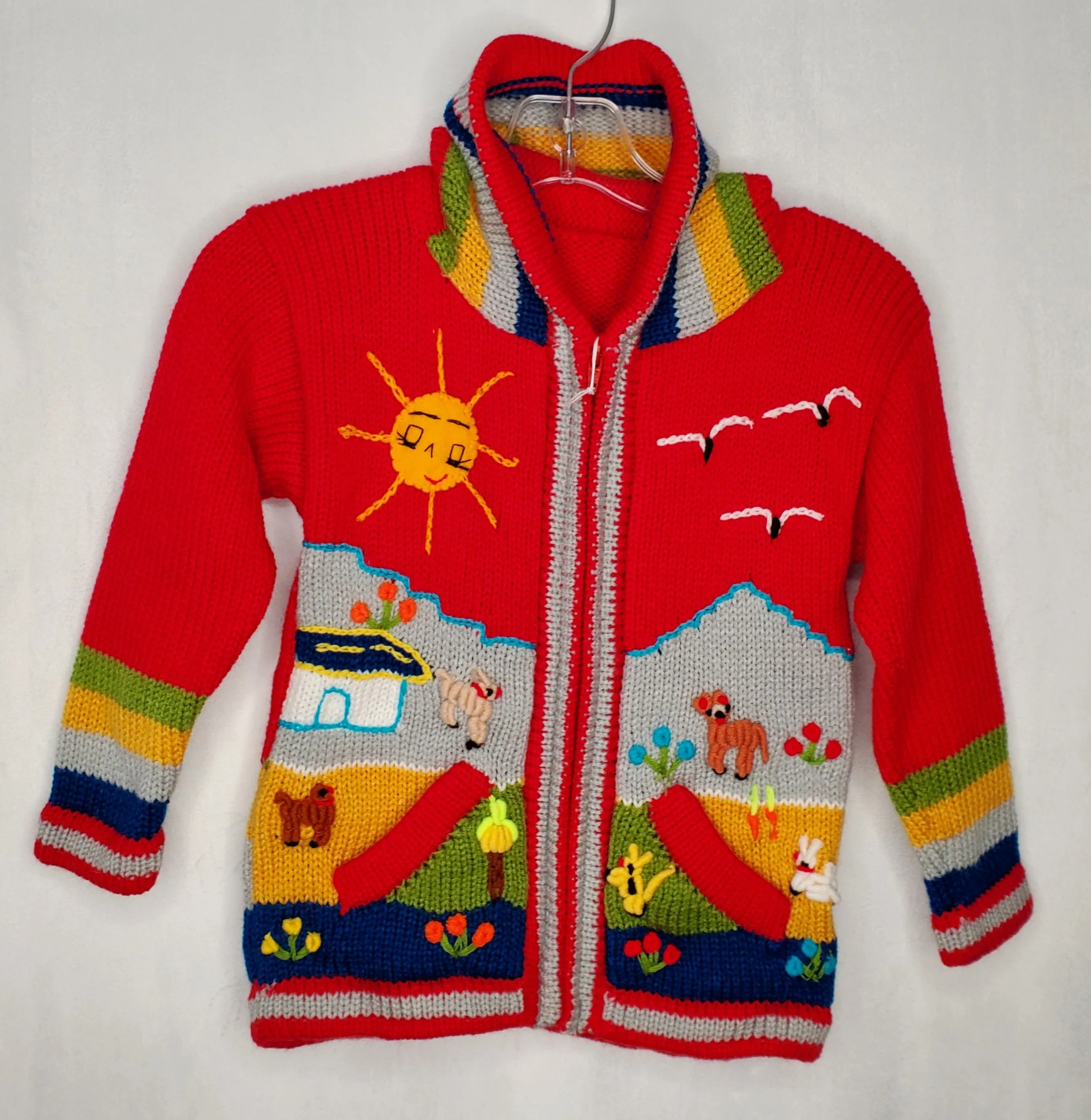 Peruvian Sweater - Red 3-4