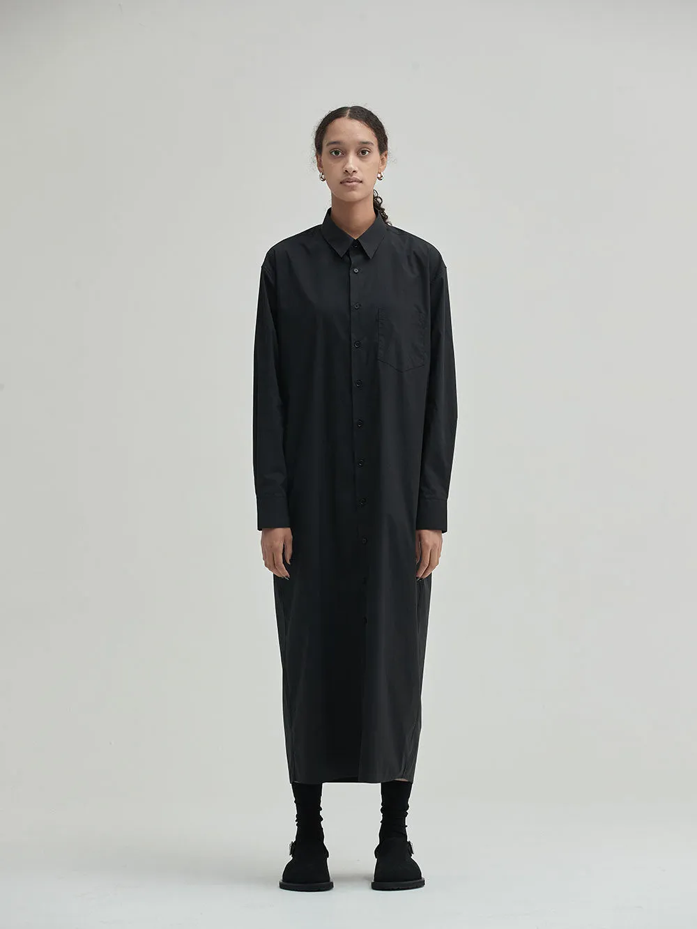 PETER SHIRT DRESS (BLACK)