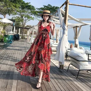 Phuket Ethnic Style Beach Dress Bohemian Sling