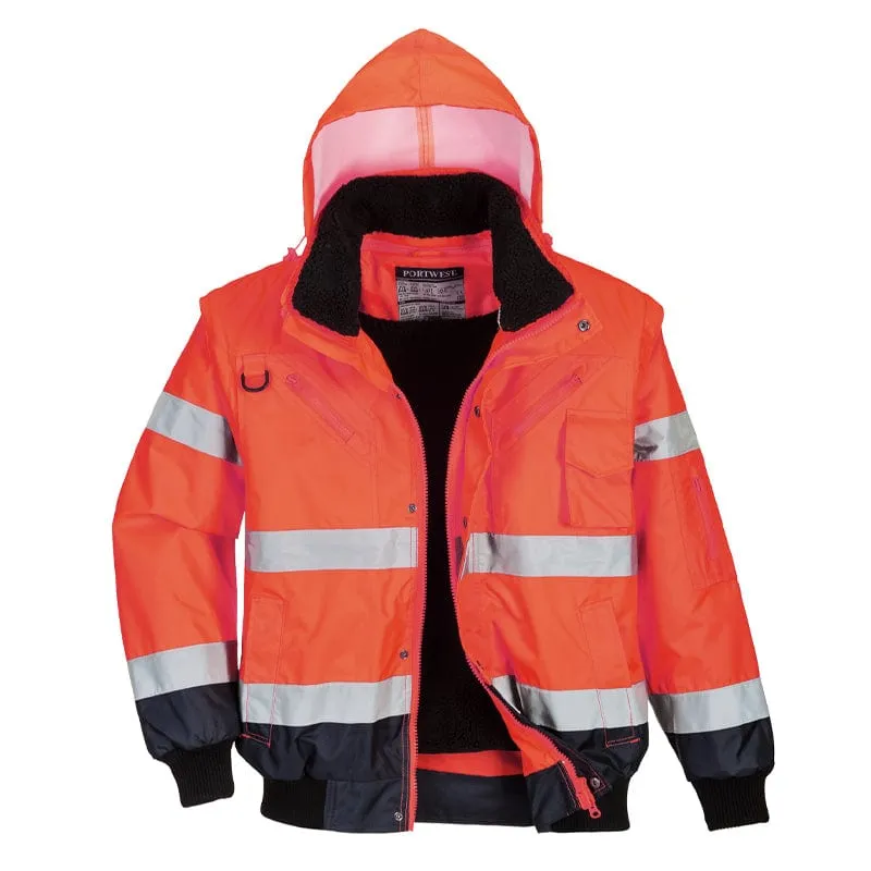 Portwest Hi Vis Contrast Bomber Jacket C465