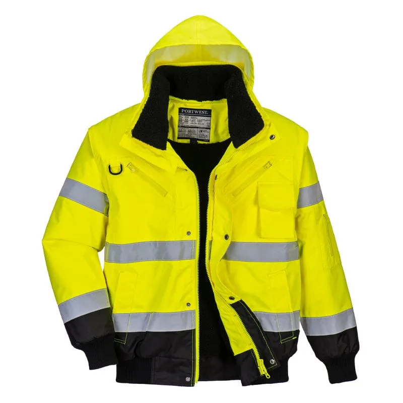 Portwest Hi Vis Contrast Bomber Jacket C465