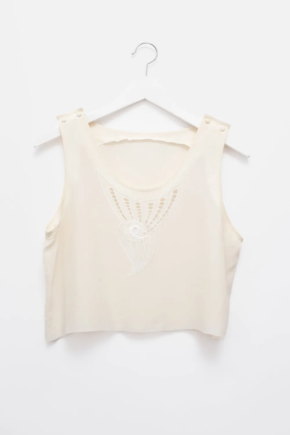 PURE SILK CROPPED VINTAGE SHELL TANK