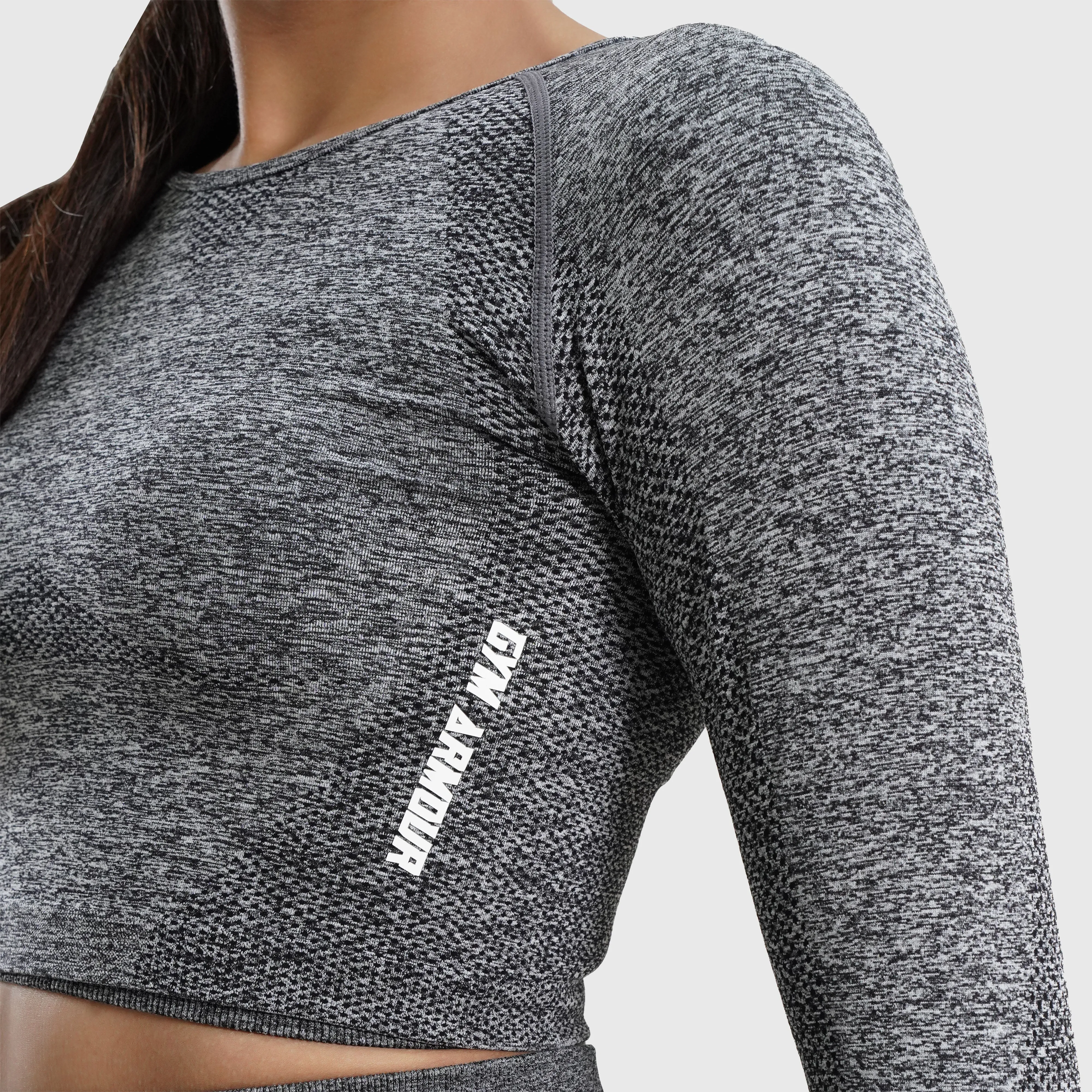 Rank Seamless Crop Top (Grey)