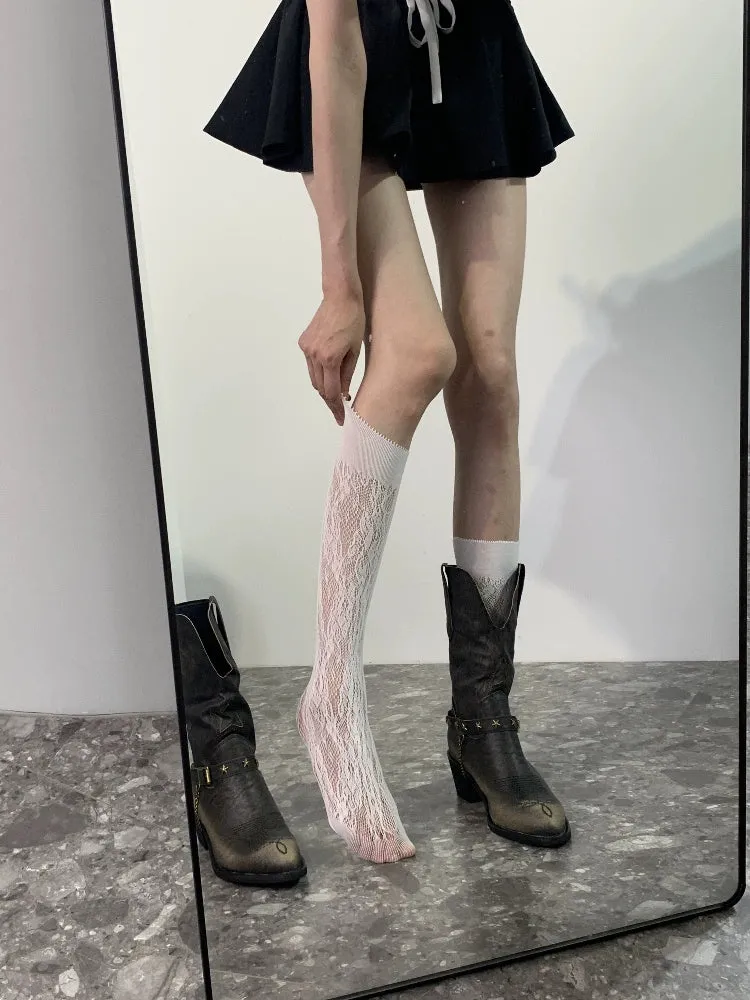 Rattan Lace Hollow Calf and Knee Socks