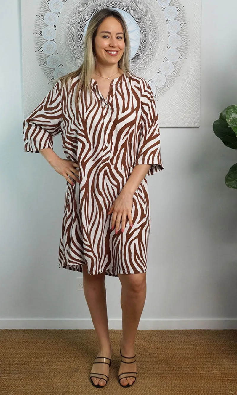 Rayon Dress Laguna Small Zebra, More Colours