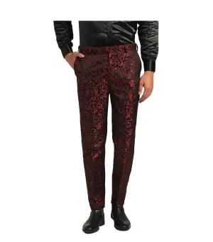 Red/Black Steampunk Brocade Trouser