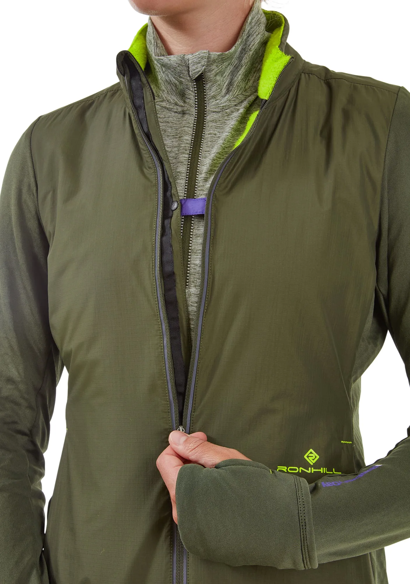 Ronhill Tech Hyperchill Womens Running Jacket - Green