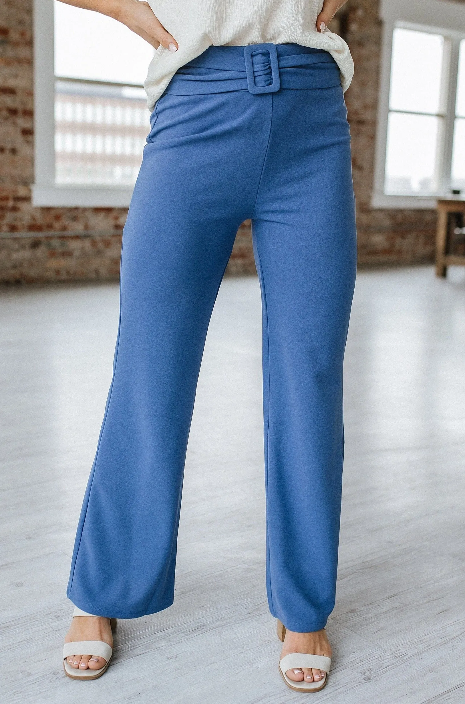 SALE - Clancy Belted Straight Pants