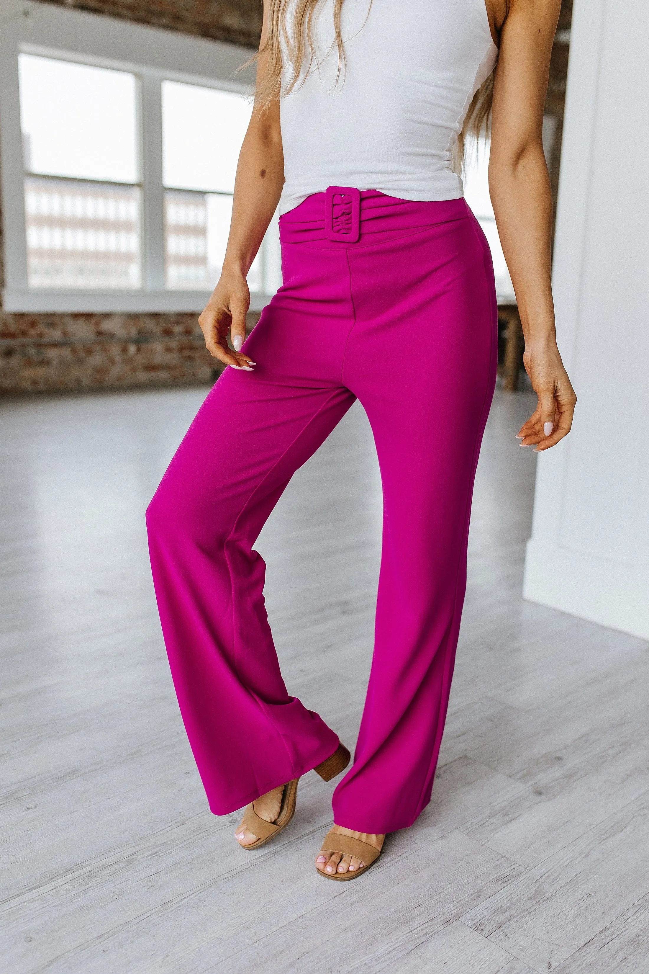 SALE - Clancy Belted Straight Pants