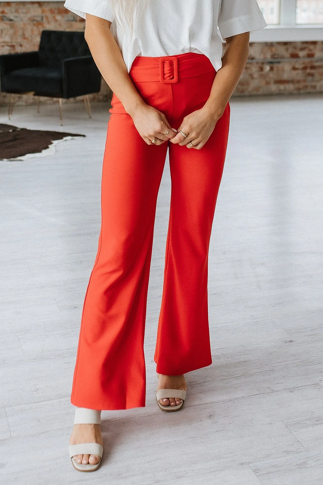 SALE - Clancy Belted Straight Pants