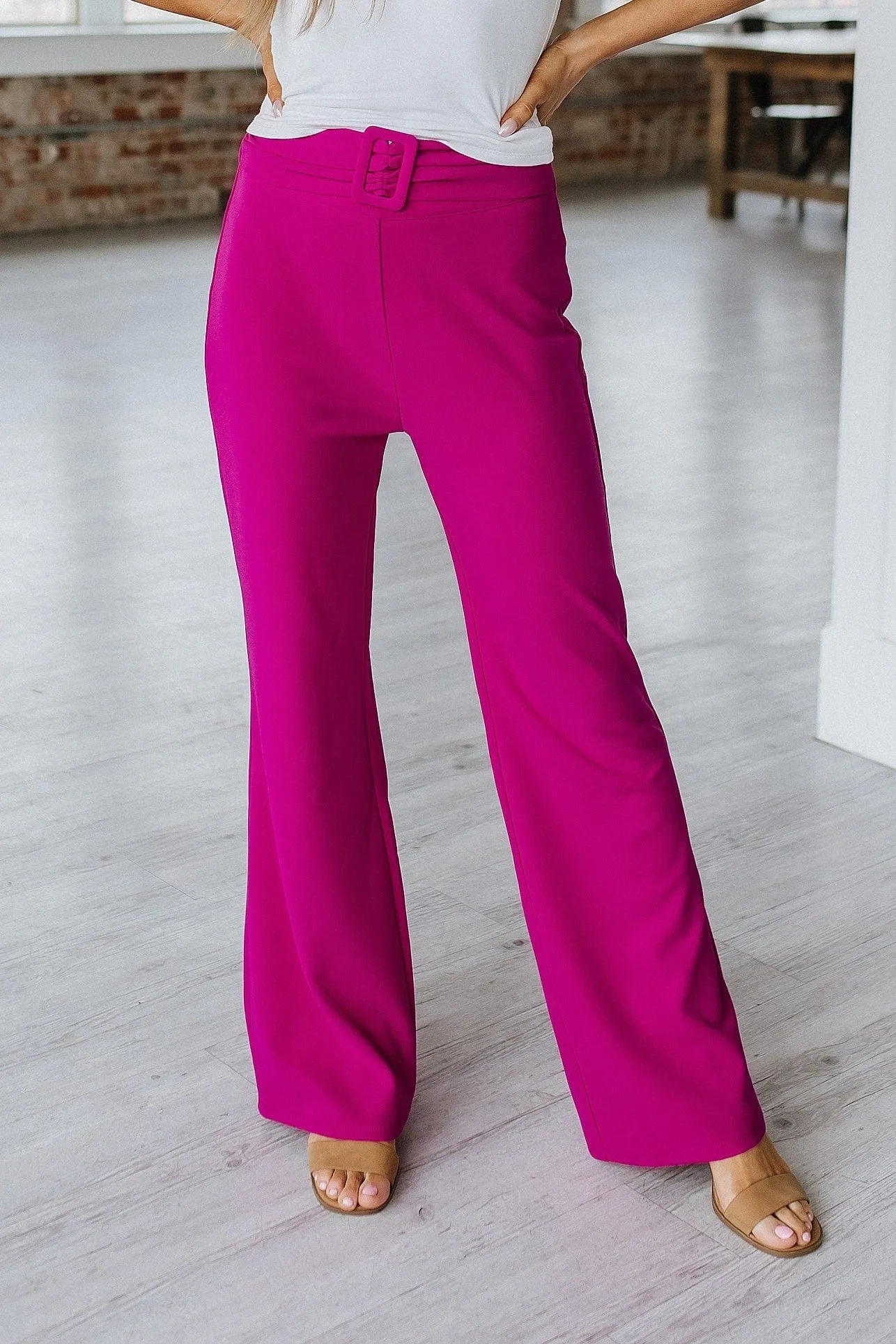 SALE - Clancy Belted Straight Pants