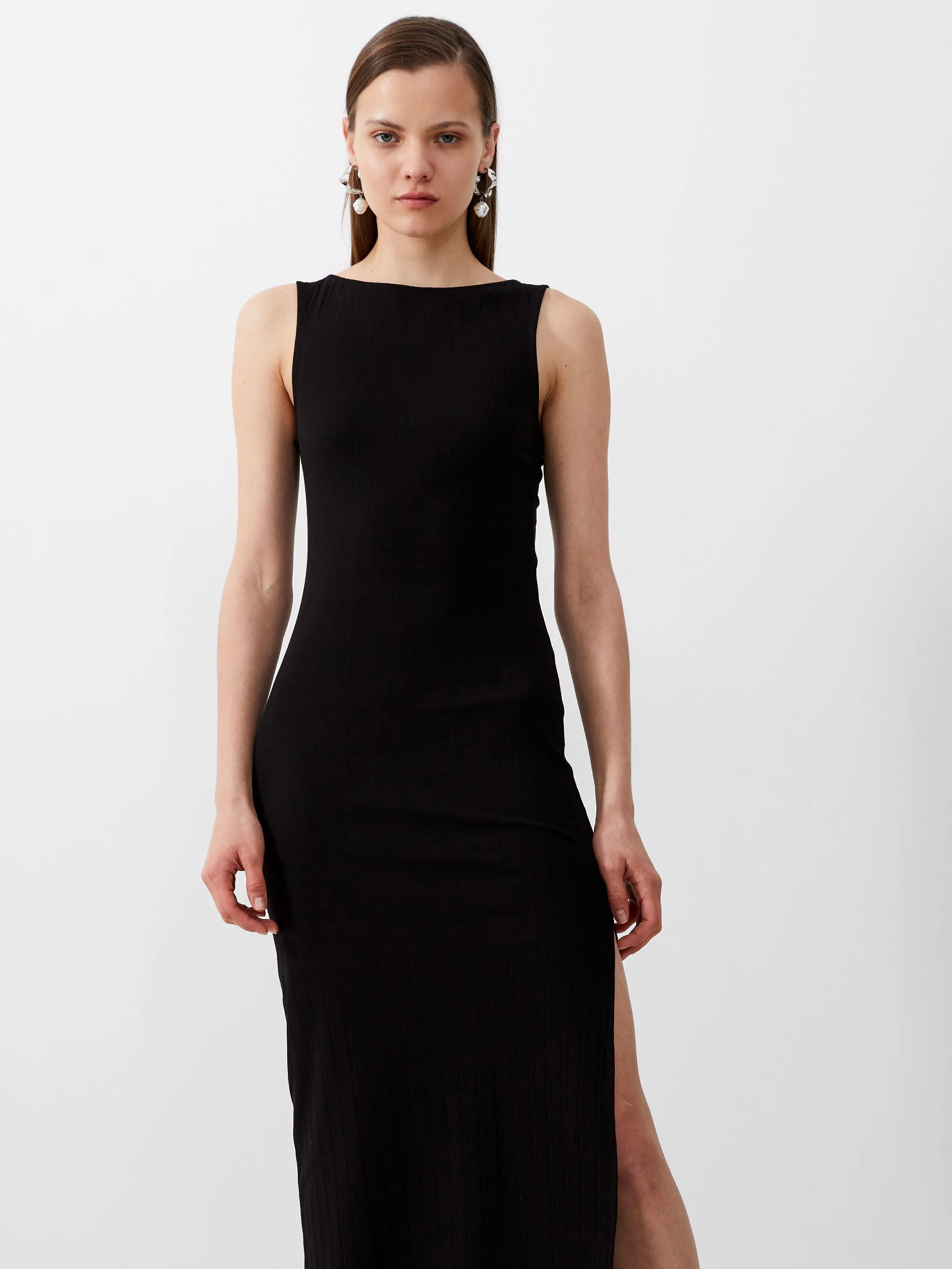 Sasia Boat Neckline Rib Dress