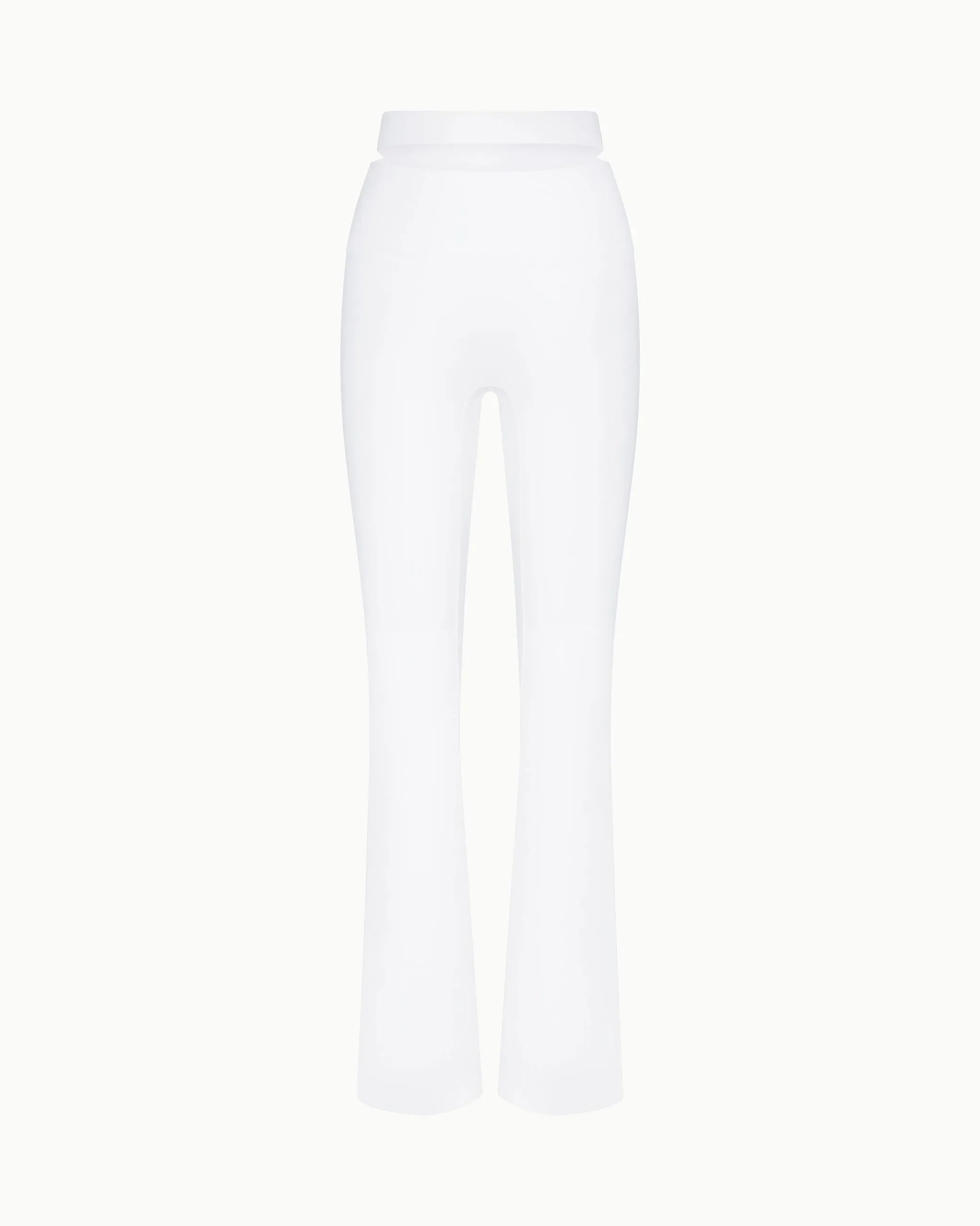 Sleek Stretch Cutout Foldover Pant | Bright White