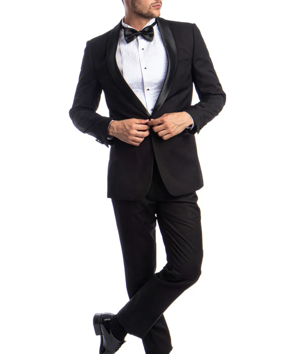 Solid Black Slim Fit Tuxedo