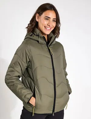 Stormwear Quilted Hooded Puffer Jacket - Dark Khaki