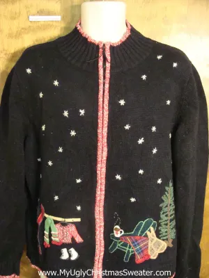 Strange Theme Cute Holiday Sweater Finding a Tree