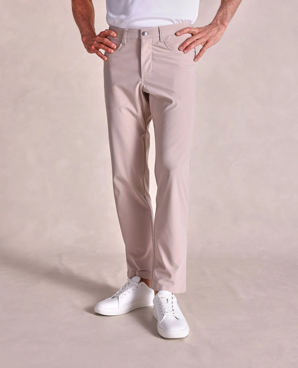 The Voyager - Performance Knit 5-Pocket Pant - Khaki