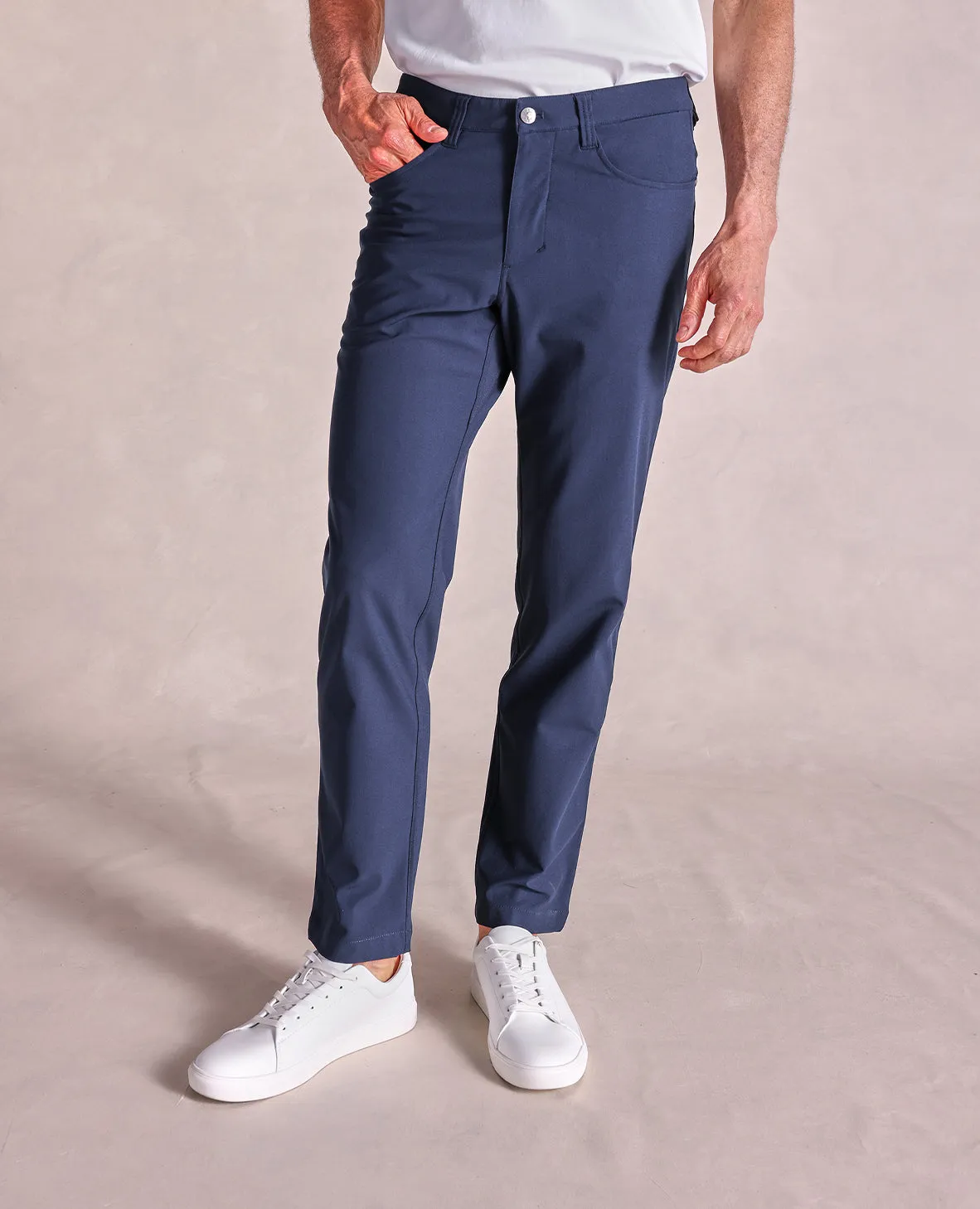 The Voyager - Performance Knit 5-Pocket Pant - Navy