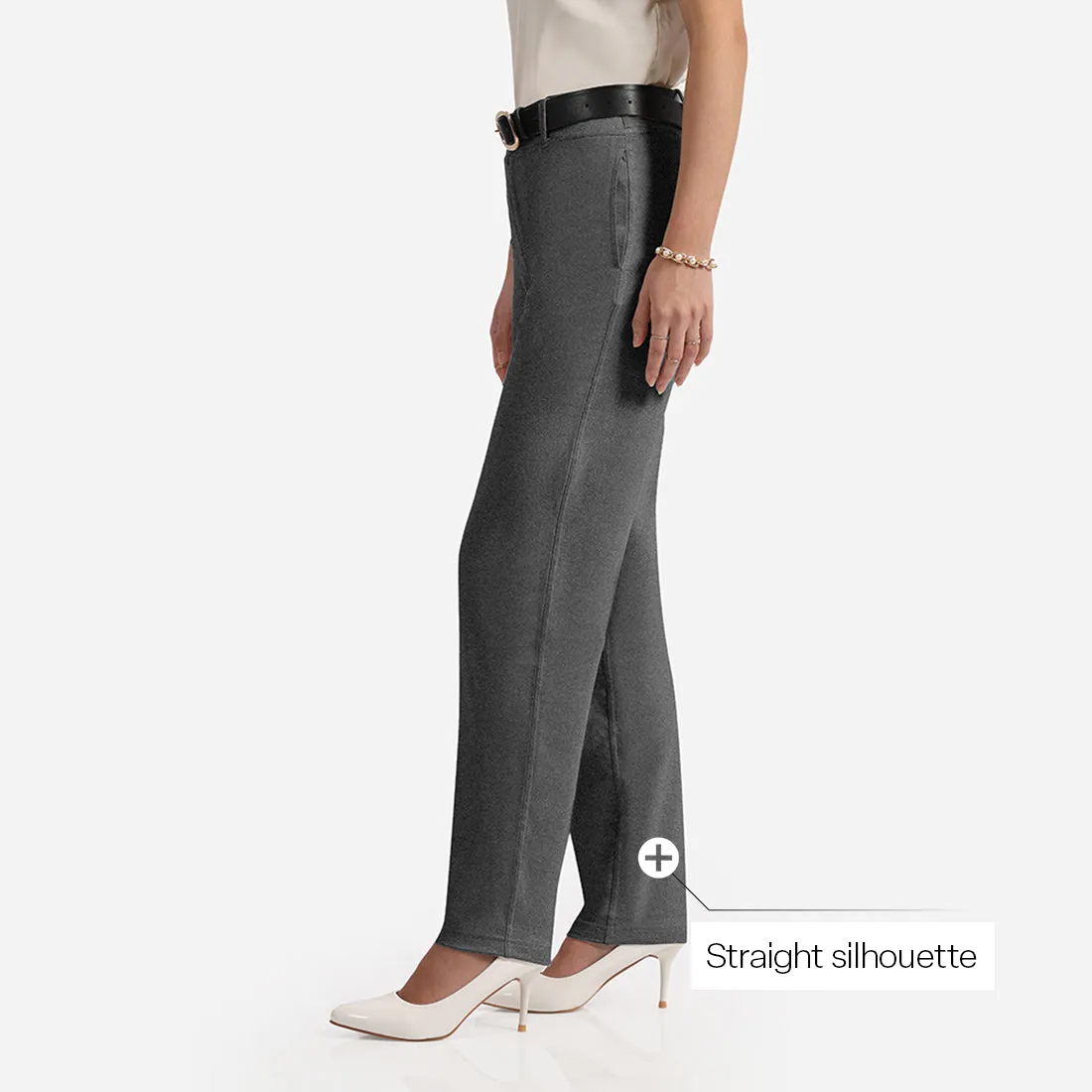 Work-To-Wine Twill Straight Pants