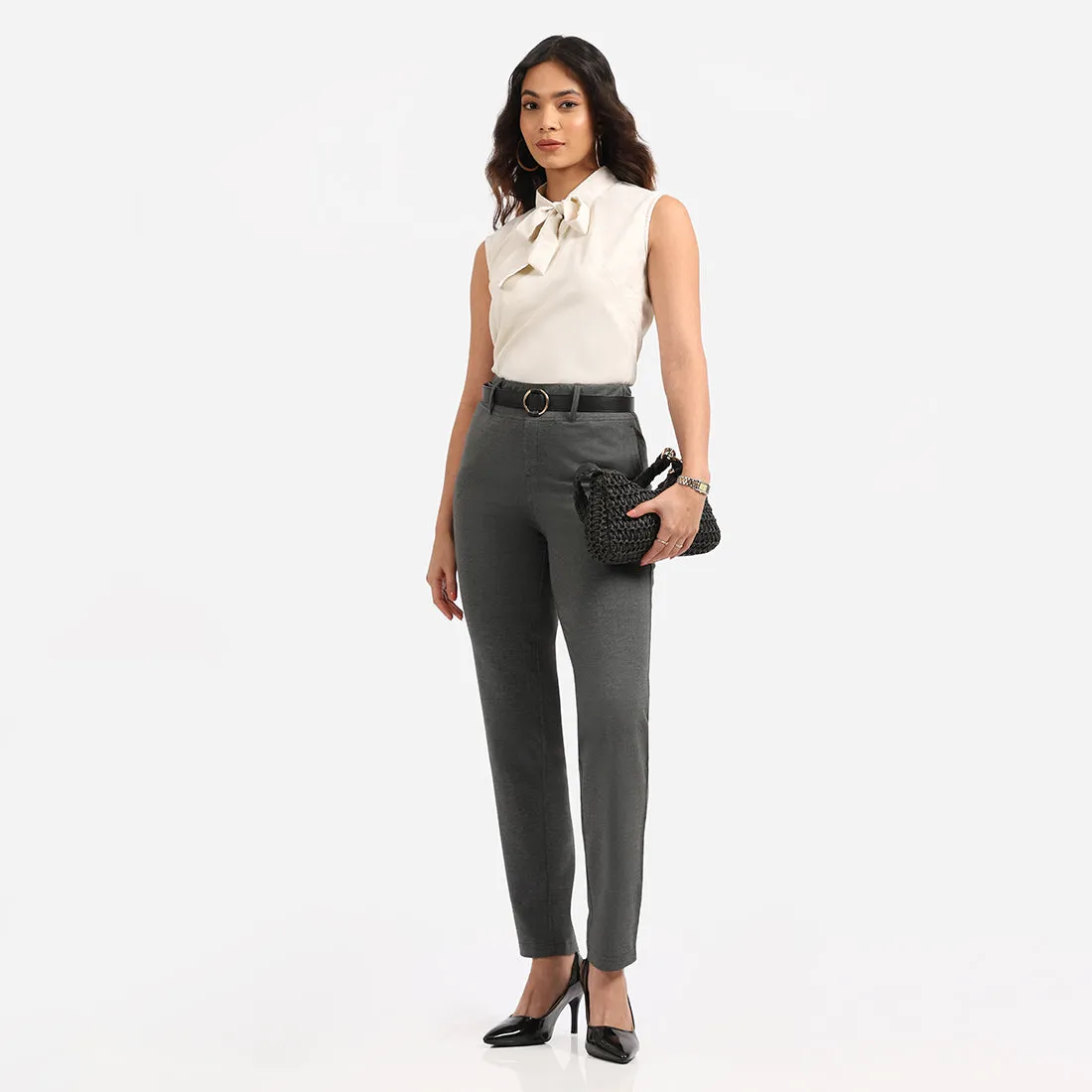 Work-To-Wine Twill Straight Pants