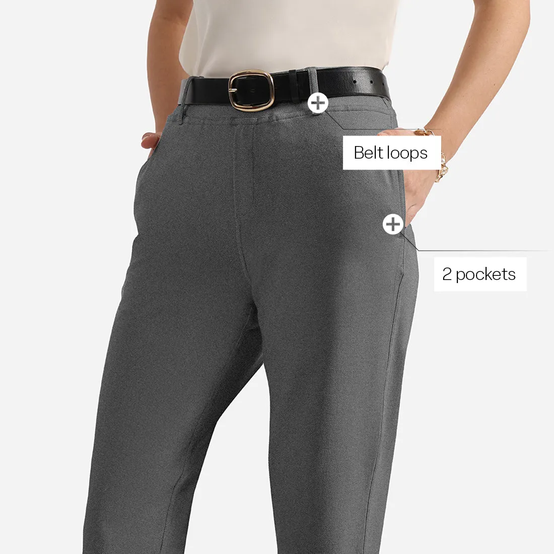 Work-To-Wine Twill Straight Pants