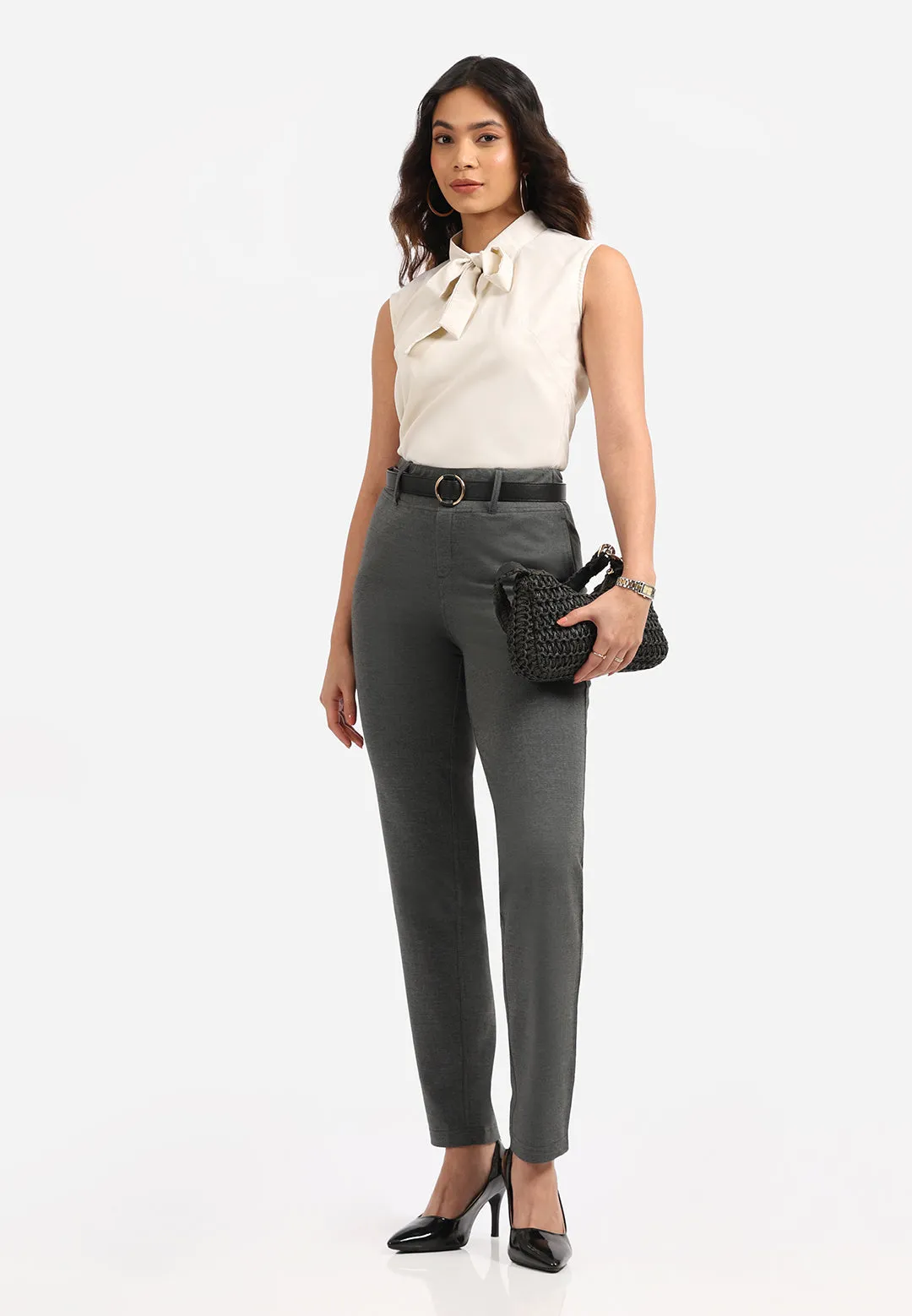 Work-To-Wine Twill Straight Pants