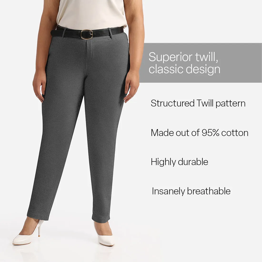 Work-To-Wine Twill Straight Pants