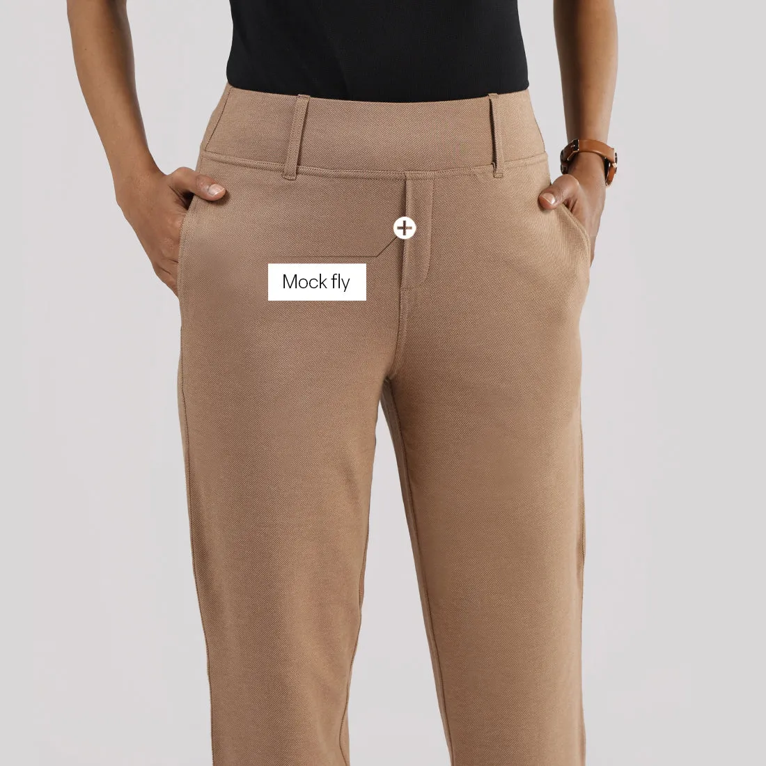 Work-To-Wine Twill Straight Pants