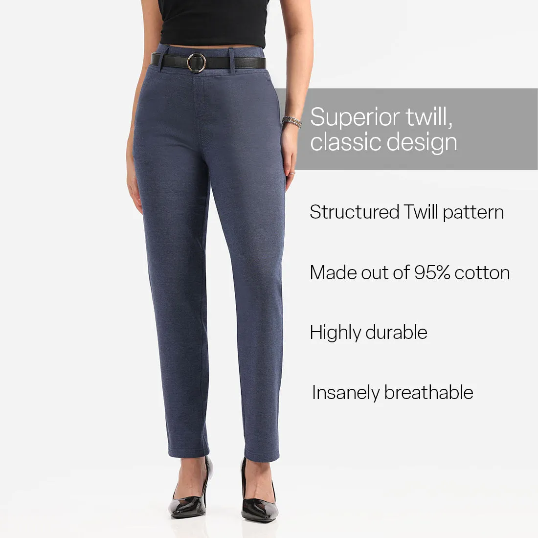 Work-To-Wine Twill Straight Pants