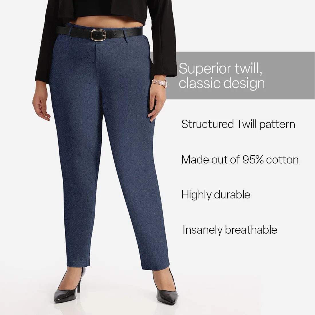 Work-To-Wine Twill Straight Pants