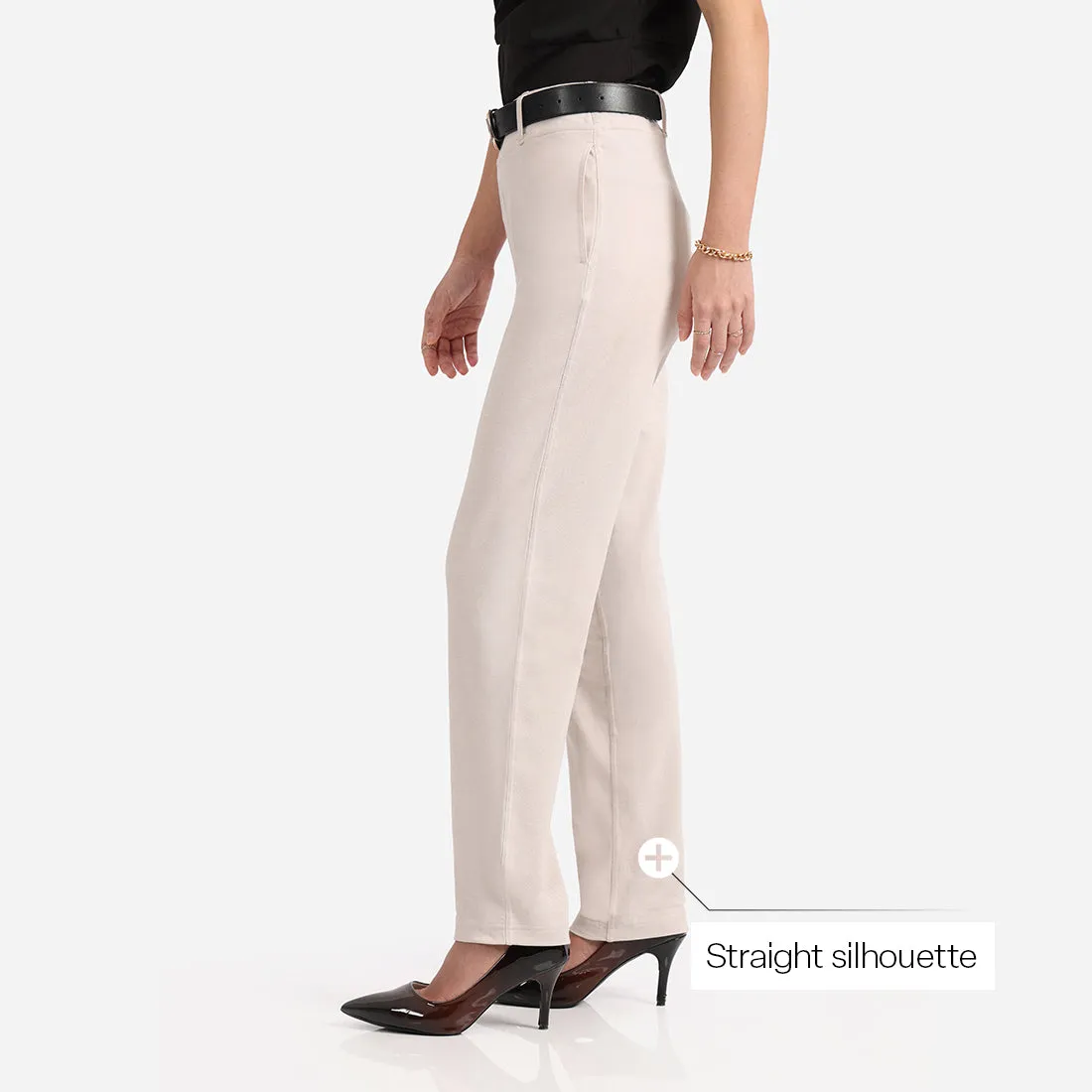 Work-To-Wine Twill Straight Pants