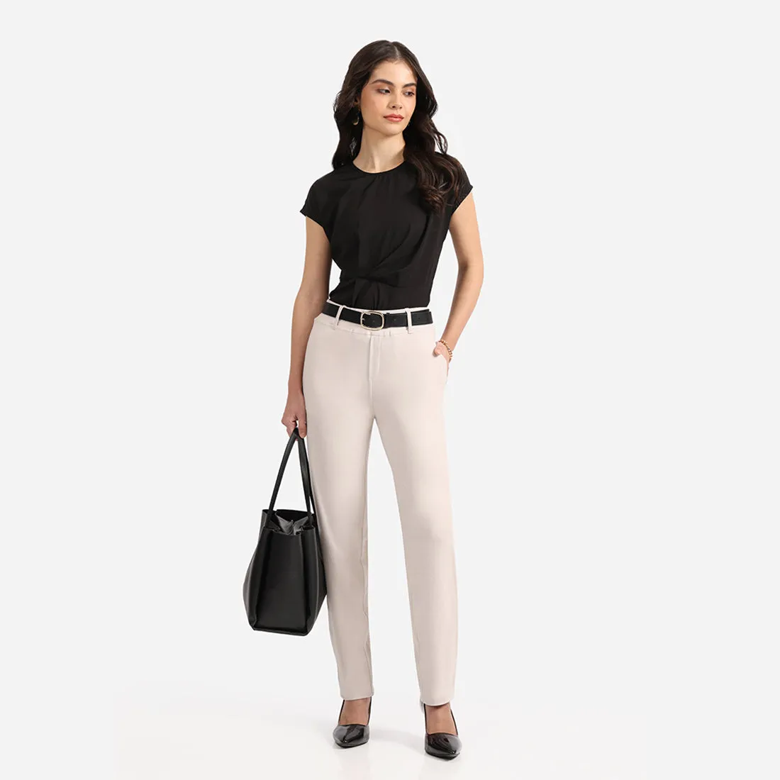 Work-To-Wine Twill Straight Pants