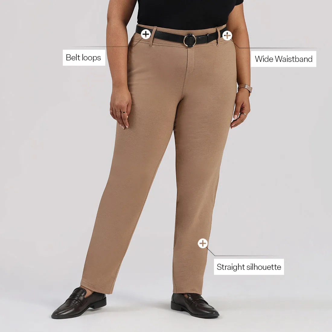 Work-To-Wine Twill Straight Pants